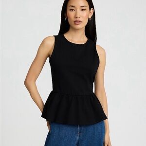 Express Black Peplum Tank Top